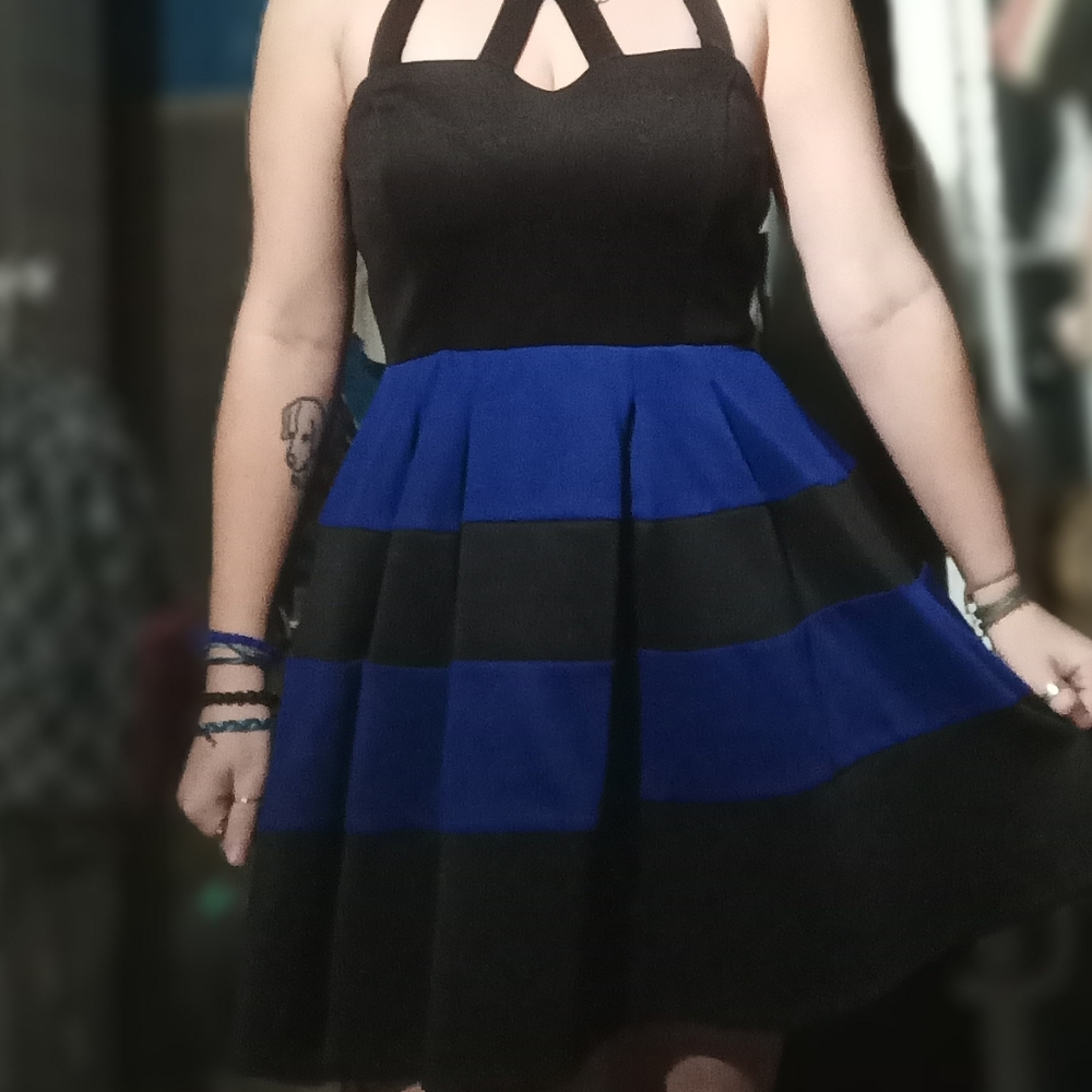 Midnight doll Black and blue dress